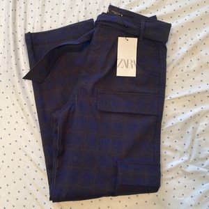 Zara plaid cargo pants